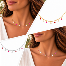 Load image into Gallery viewer, Alpha Omicron Pi Confetti Color Pop Necklace