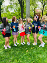 Load image into Gallery viewer, Alpha Omicron Pi Sequin Heart Wristlet