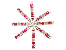 Load image into Gallery viewer, Phi Mu Sequin Heart Wristlet