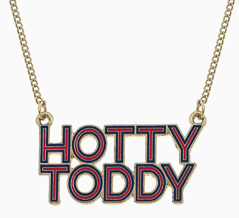 Hotty Toddy Drop Enamel Necklace