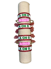 Load image into Gallery viewer, Alpha Chi Omega Crystal Bolo Bracelet