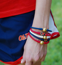 Load image into Gallery viewer, Ole Miss Red Rebel Hinge Bangle
