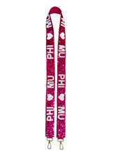 Load image into Gallery viewer, Phi Mu Sequin Heart Strap- 2 colors!