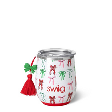 Load image into Gallery viewer, SWIG Holiday Bows Stemless Wine Cup