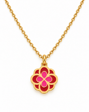 Load image into Gallery viewer, Alpha Omicron Pi Color Pop Infinity Rose Necklace