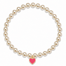 Load image into Gallery viewer, Alpha Omicron Pi Mini Color Pop Heart Stretch Bracelet