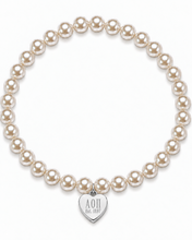 Load image into Gallery viewer, Alpha Omicron Pi Mini Color Pop Heart Stretch Bracelet