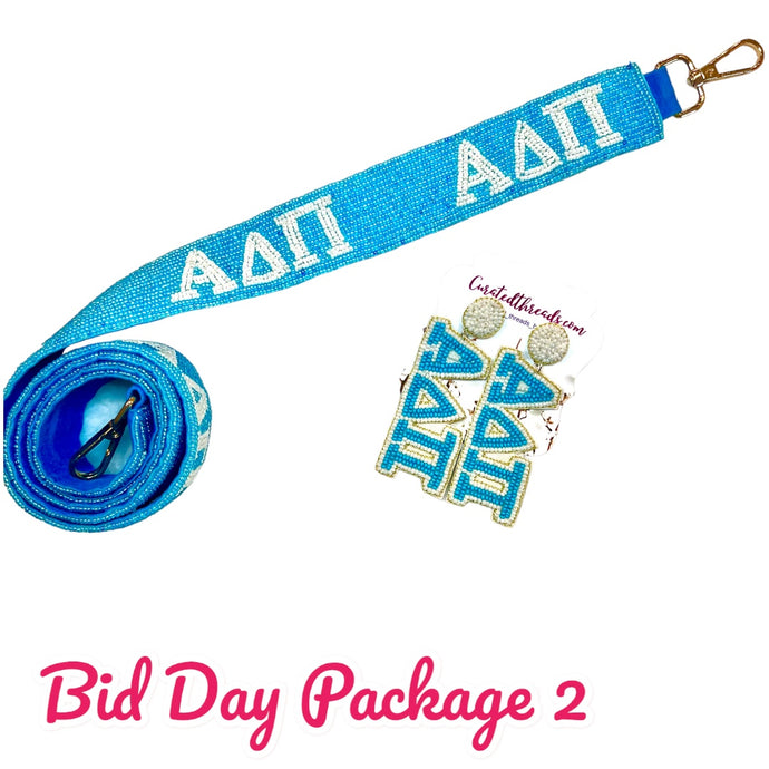 Alpha Delta Pi strap and earrings