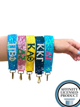 Load image into Gallery viewer, Sequined Sorority Letter Wristlets