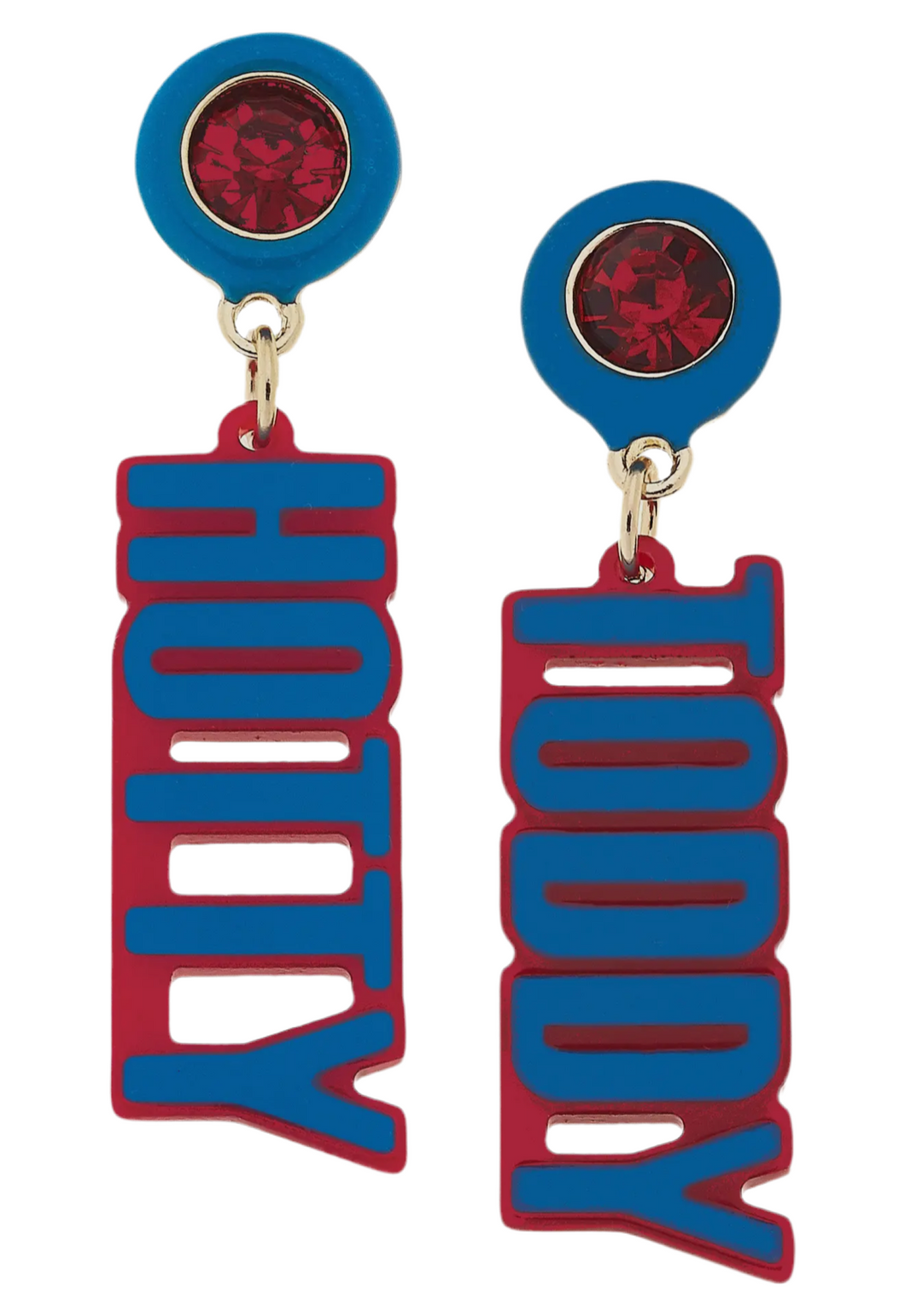 Hotty Toddy Resin Block Earrings