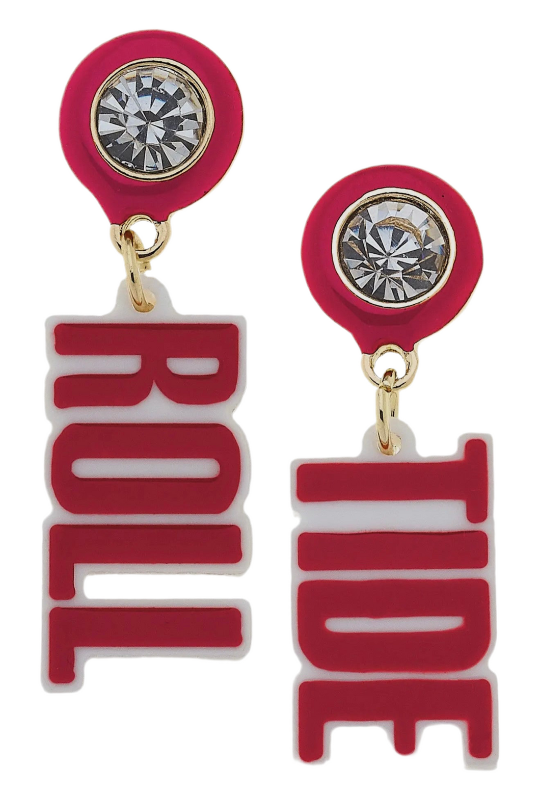 Roll Tide Resin Drop Earrings
