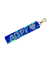 Load image into Gallery viewer, Alpha Delta Pi Sequin Heart Wristlet
