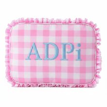 Load image into Gallery viewer, ADPi Gingham Cosmetic Bag
