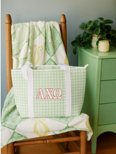 Load image into Gallery viewer, Alpha Chi Omega Gingham Tote
