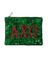 Load image into Gallery viewer, Sequin Alpha Chi Omega Coin Purse
