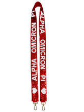 Load image into Gallery viewer, Alpha Omicron Pi Sequin Heart Strap- 2 colors!
