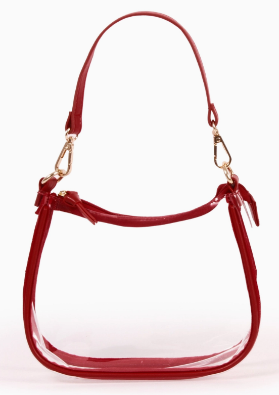 Clara Red Clear Game Day Bag