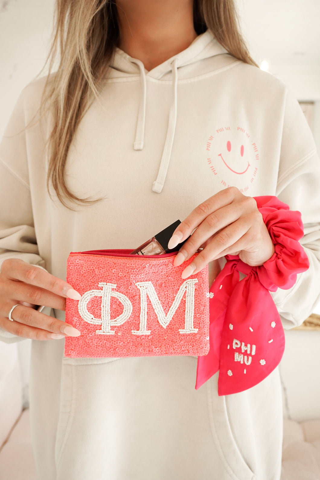 Phi Mu Scrunchie