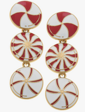 Load image into Gallery viewer, Stacked Peppermint Cluster Earrings
