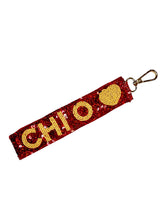 Load image into Gallery viewer, Chi Omega Sequin Heart Wristlet
