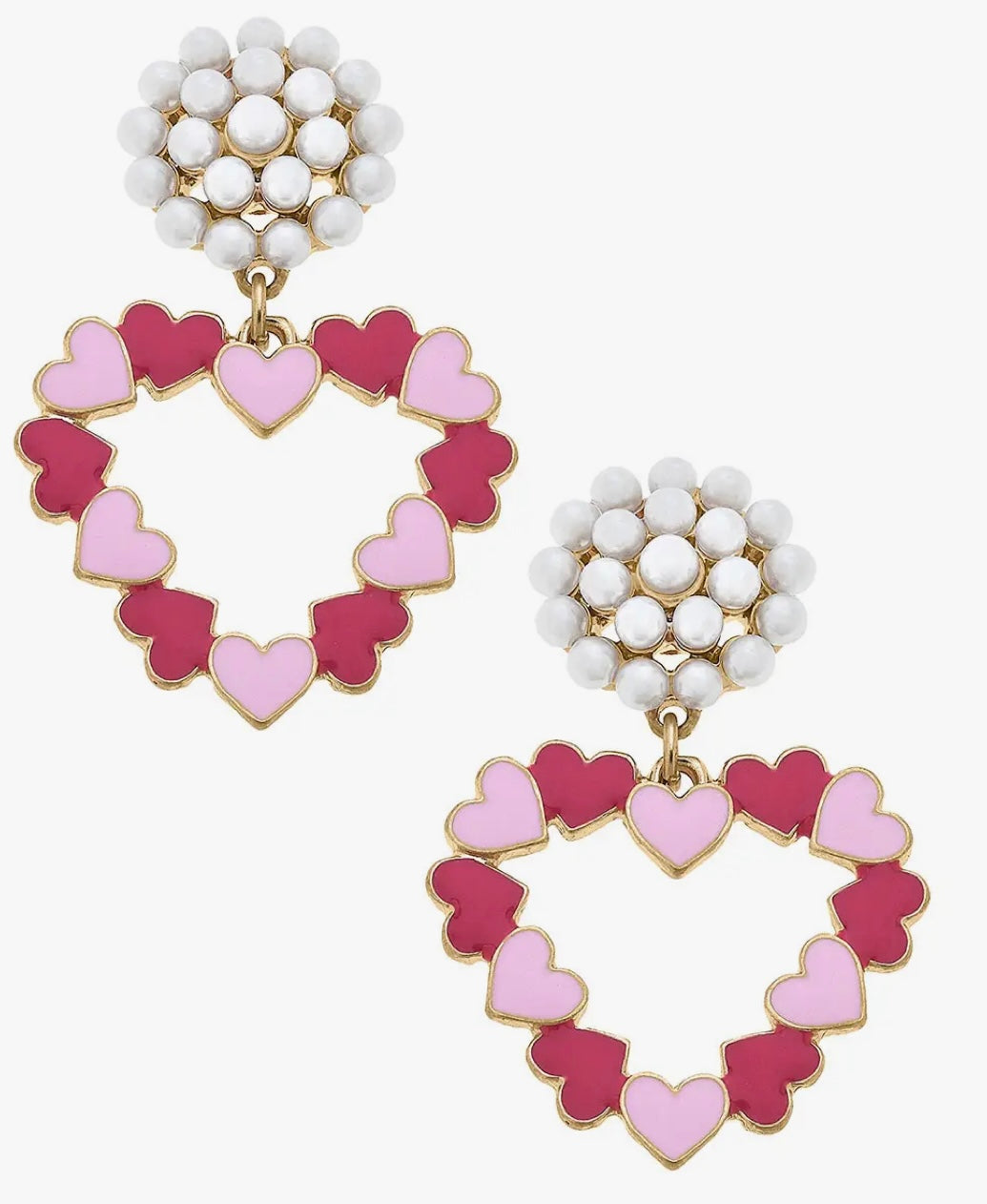 Valentine’s Multi Heart Dangle Earrings