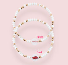 Load image into Gallery viewer, Beaded Blondes Reversible  Arkansas Razorbacks Bracelet
