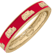 Load image into Gallery viewer, Ole Miss Red Hinge Bangle
