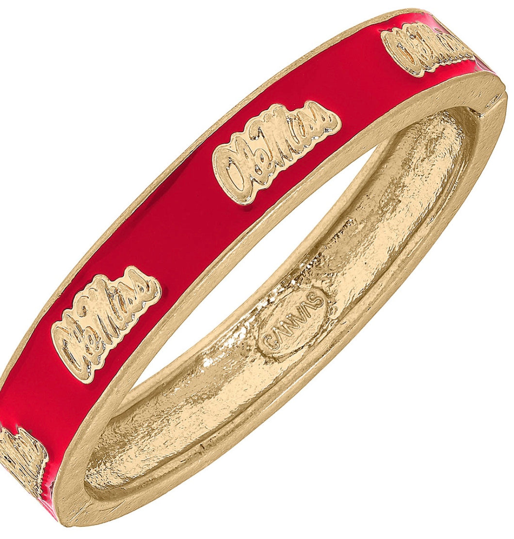 Ole Miss Red Hinge Bangle