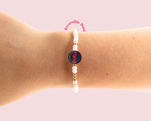 Load image into Gallery viewer, Beaded Blondes Reversible Ole Miss Rebels Bracelet
