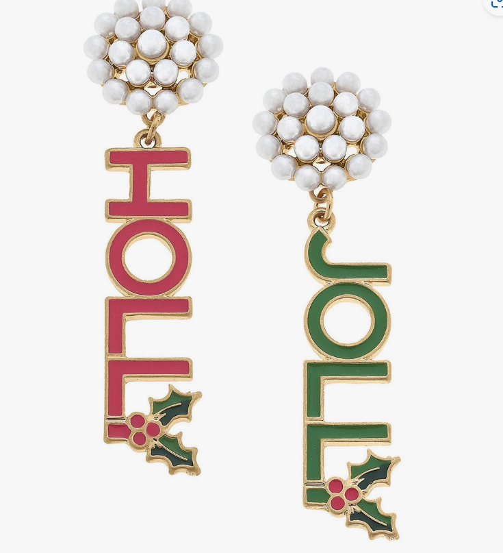 Holly Jolly Holiday Cluster Earrings