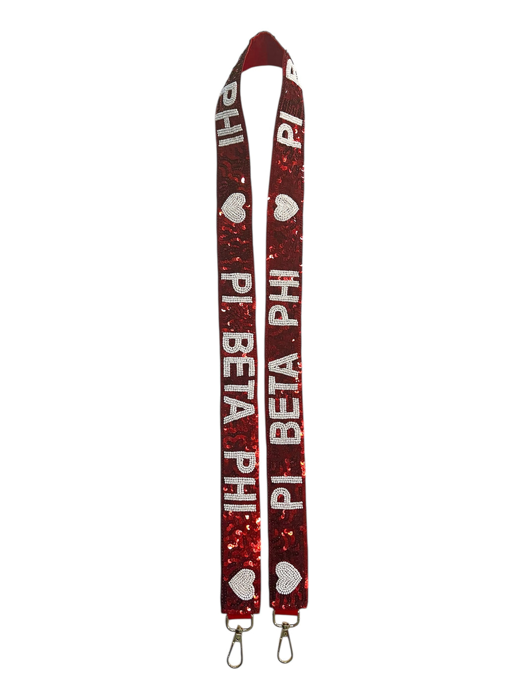 Pi Beta Phi Sequin Heart Strap
