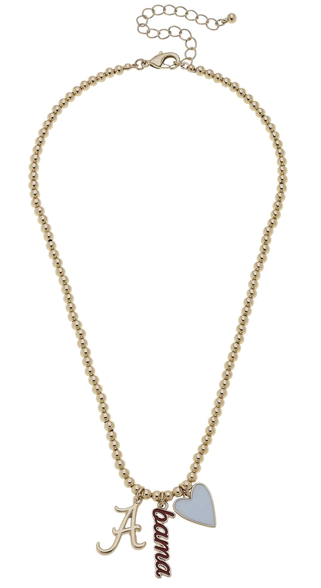Alabama Shiny Ball Bead Charm Necklace