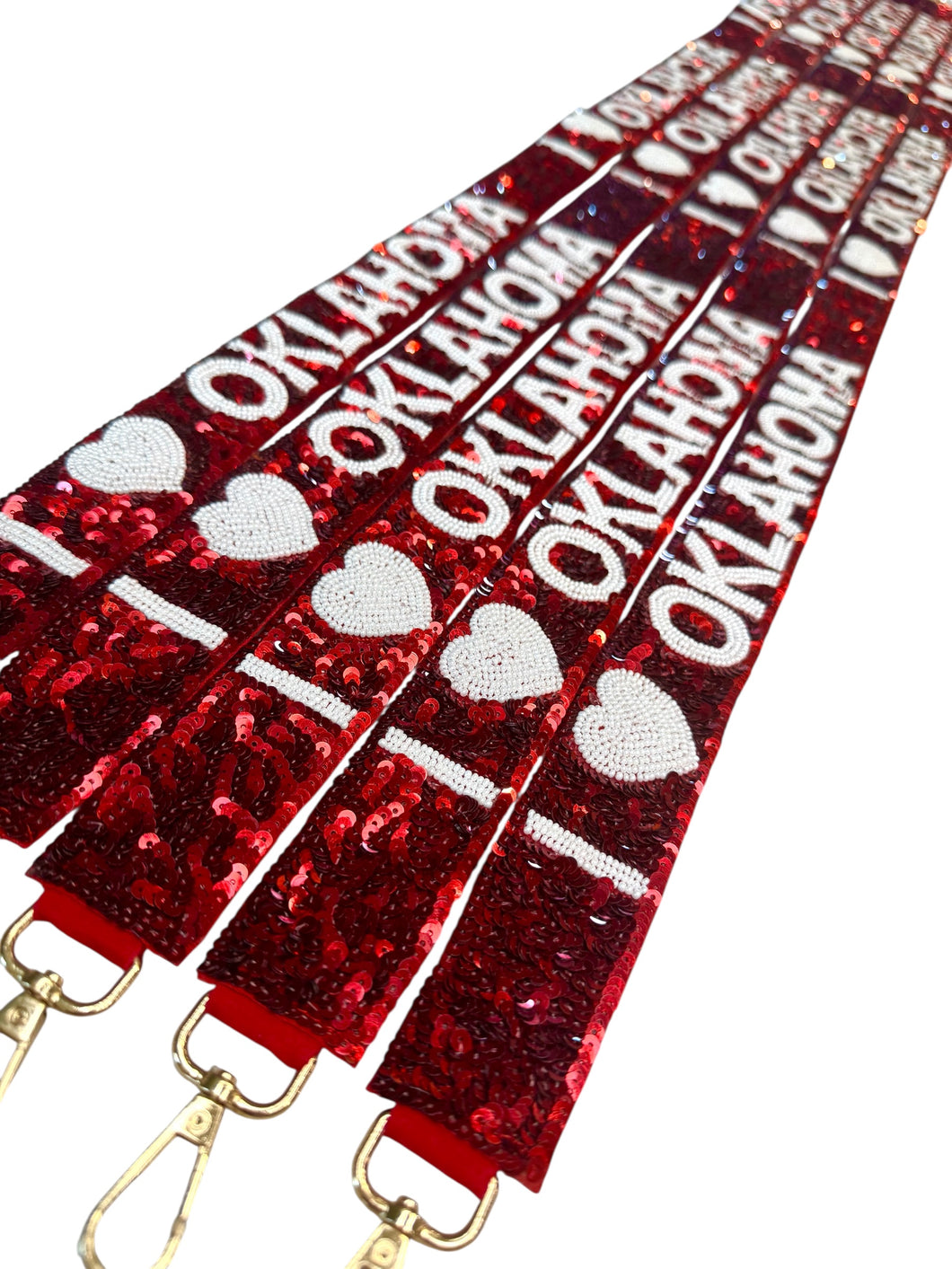 I ♥️ Oklahoma Sequin Game Day Strap