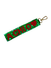 Load image into Gallery viewer, Alpha Chi Omega Sequin Heart Wristlet
