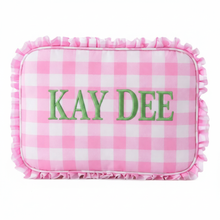 Load image into Gallery viewer, KAY DEE Gingham Cosmetic Bag

