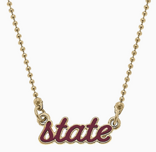 Load image into Gallery viewer, Mississippi State Drop Enamel Necklace
