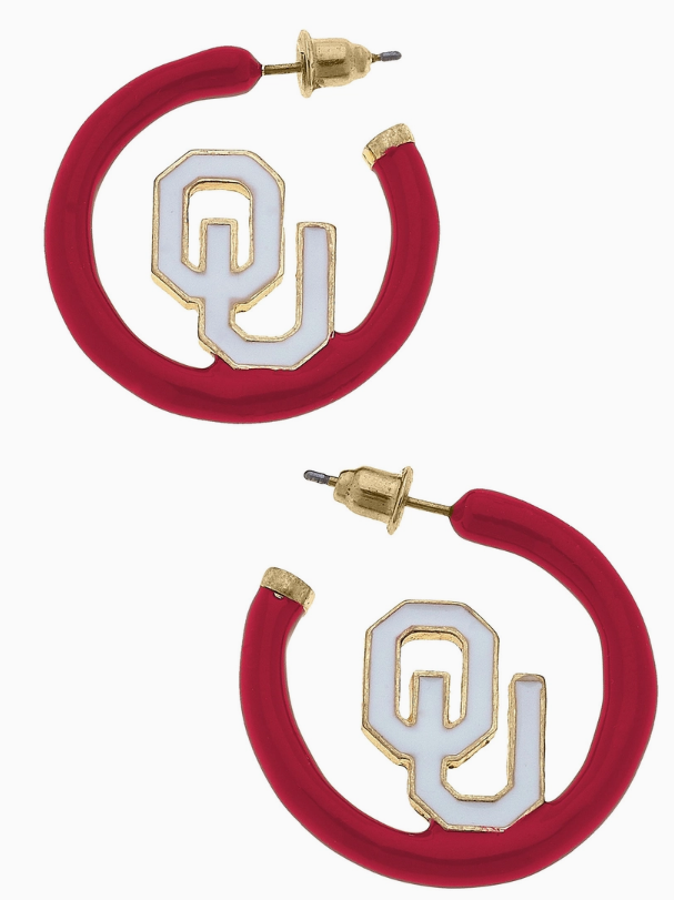 Oklahoma Sooners Game Day Enamel Hoops