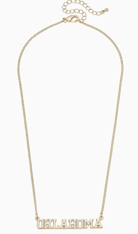 OKLAHOMA Varsity Letter Necklace