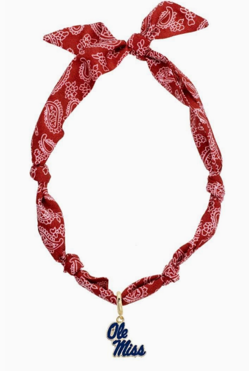 Ole Miss Bandana Necklace