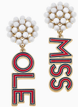 Load image into Gallery viewer, Cluster Pearl Ole Miss Earrings
