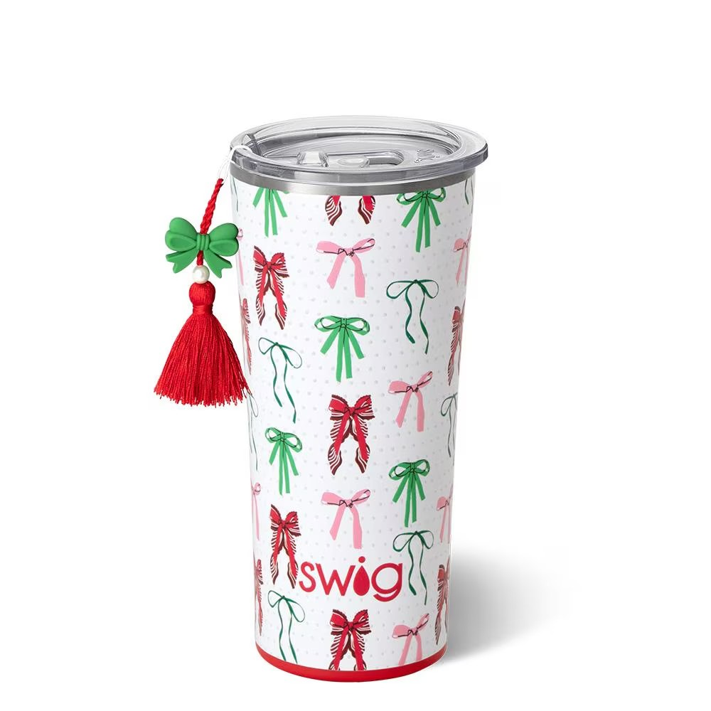 SWIG 22oz Holiday Bows Tumbler