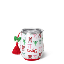 Load image into Gallery viewer, SWIG Holiday Bows Stemless Wine Cup
