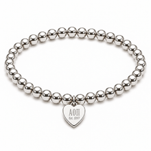 Load image into Gallery viewer, Alpha Omicron Pi Mini Color Pop Heart Stretch Bracelet
