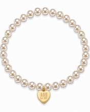 Load image into Gallery viewer, Alpha Omicron Pi Mini Color Pop Heart Stretch Bracelet
