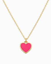 Load image into Gallery viewer, Alpha Omicron Pi Mini Color Pop Heart Necklace

