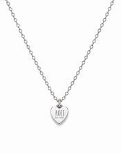 Load image into Gallery viewer, Alpha Omicron Pi Mini Color Pop Heart Necklace
