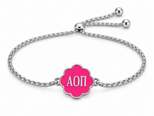 Load image into Gallery viewer, Alpha Omicron Pi Color Pop Bolo Bracelet
