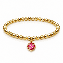 Load image into Gallery viewer, Alpha Omicron Pi Color Pop Infinity Rose Stretch Bracelet
