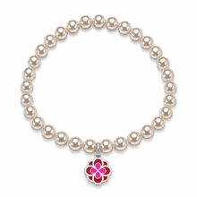 Load image into Gallery viewer, Alpha Omicron Pi Color Pop Infinity Rose Stretch Bracelet
