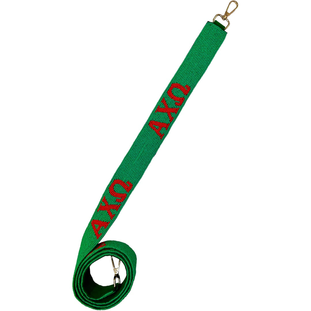 Alpha Chi Omega Beaded Strap